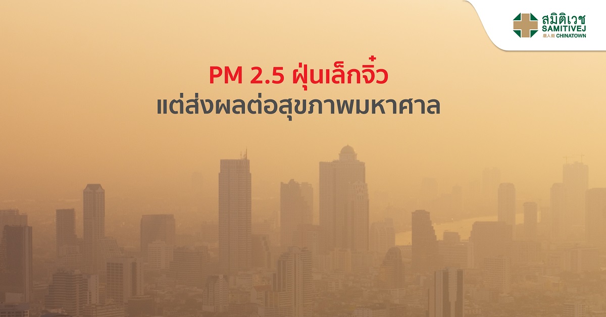 PM 2.5 ฝุ่นเล็กจิ๋ว แต่ส่งผลต่อสุขภาพมหาศาล - โรงพยาบาลสมิติเวชไชน่า